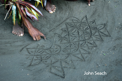 sand drawing ambrym island vanuatu